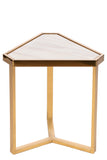 Irene  Marble Top Gold Side Table