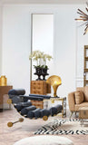 Bradley Black Leather and Acrylic Accent Chair