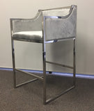 J-103S-Erin Counter/Bar Chair with Silver Frame