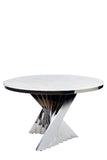A69S-Waterfall Marble Top Dining Table