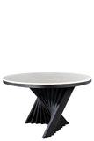 Waterfall Marble Top Dining Table for 6  in Black