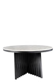 A69BLK-Waterfall Marble Top Dining Table in Black-PRE-ORDER