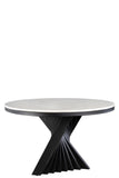 A69BLK-Round Waterfall Dining Set for 6 in Gray-PRE-ORDER