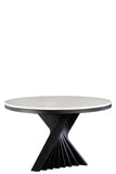 A69BLK-Waterfall Marble Top Dining Table in Black-PRE-ORDER