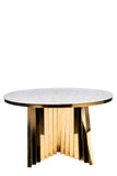 A69G-Waterfall Marble Top Dining Table in Gold