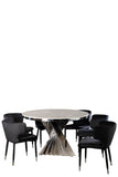 MC110-BLKS-Kayla Upholstered Dining Chair in Black Velvet