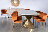 MC110-ORG-Kayla Upholstered Dining Chair in Burnt Orange
