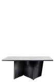 A70BLK-Black Waterfall Dining Set for 8 in Gray