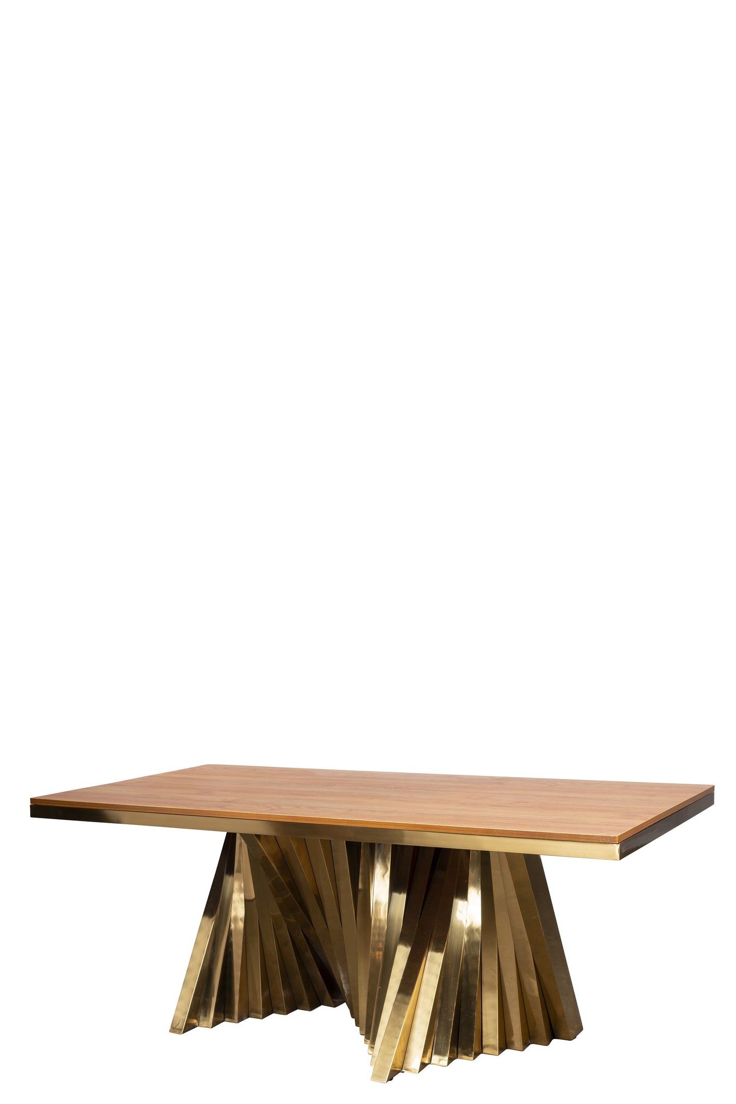 Waterfall Rectangular Wood Top Dining Table Set for 8