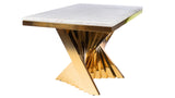 A70G-Waterfall Rectangular Marble Top Dining Table