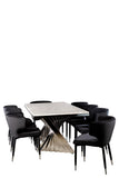 MC110-BLKS-Kayla Upholstered Dining Chair in Black Velvet