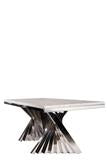 Waterfall Dining Set for 8 in Black and Silver