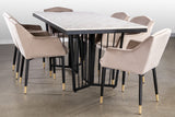 A71-Derek Marble Top Dining Table