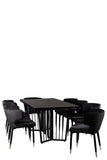 MC110-BLKS-Kayla Upholstered Dining Chair in Black Velvet