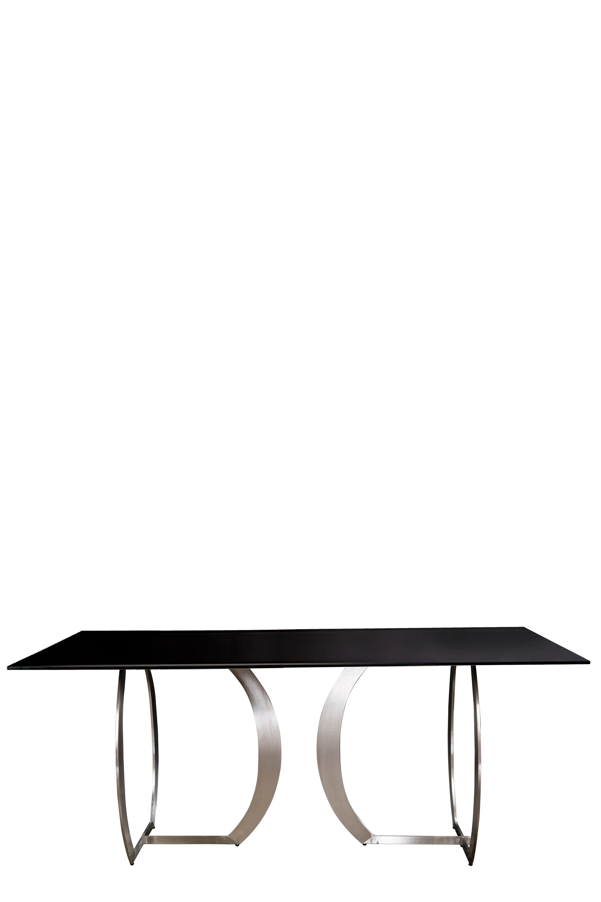 black  glass top dining table 