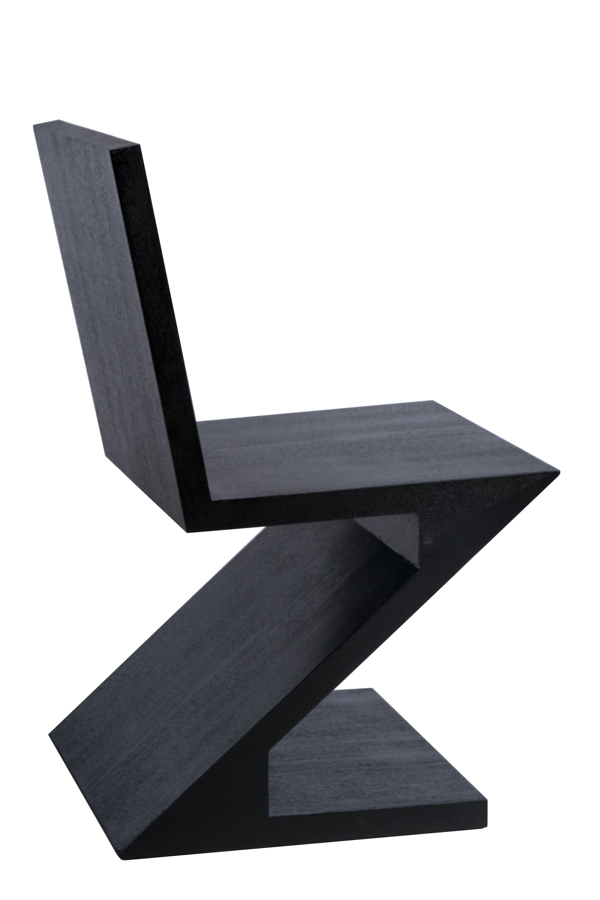 black mid century modern chair