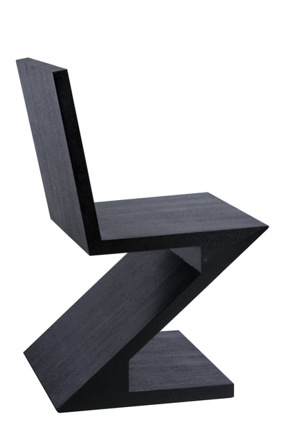 black mid century modern chair