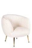 C163-W-Beatrice Curved Accent Armchair in Off White