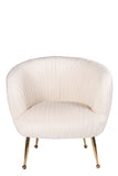 C163-W-Beatrice Curved Accent Armchair in Off White