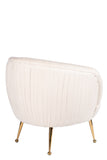 C163-W-Beatrice Curved Accent Armchair in Off White