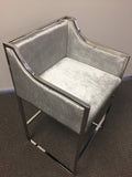J-103S-Erin Counter/Bar Chair with Silver Frame