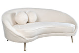Ball Sphere Pillow in Boucle White
