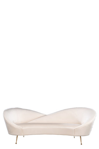 FOS442-3WHT-Wing Curved Sofa in White
