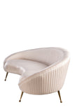 FOS402-BGE-Beatrice Curved Sofa in Off White