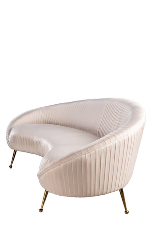 FOS402-BGE-Beatrice Curved Sofa in Off White