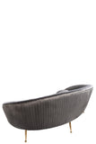 FOS402-GRY-Beatrice Curved Sofa in Gray