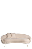 FOS440-3-Ipanema Curved Sofa in White Boucle