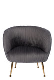 C163-GRY-Beatrice Curved Accent Armchair in Gray