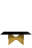 J-119T-Kanika Rectangular Gold Dining Table