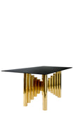J-119T-Kanika Rectangular Gold Dining Table