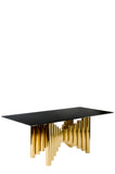 J-119T-Kanika Rectangular Gold Dining Table