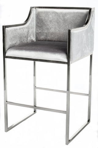 J-103S-Erin Gold Bar Chair with silver frame
