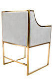 Erin Gold Dining Chair in Gray