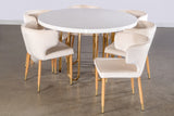 J-106-Willow Dining Set in Ivory