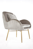 JF30-1218D-Sage Lounge Chair in Gray Velvet