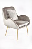 JF30-1218D-Sage Lounge Chair in Gray Velvet