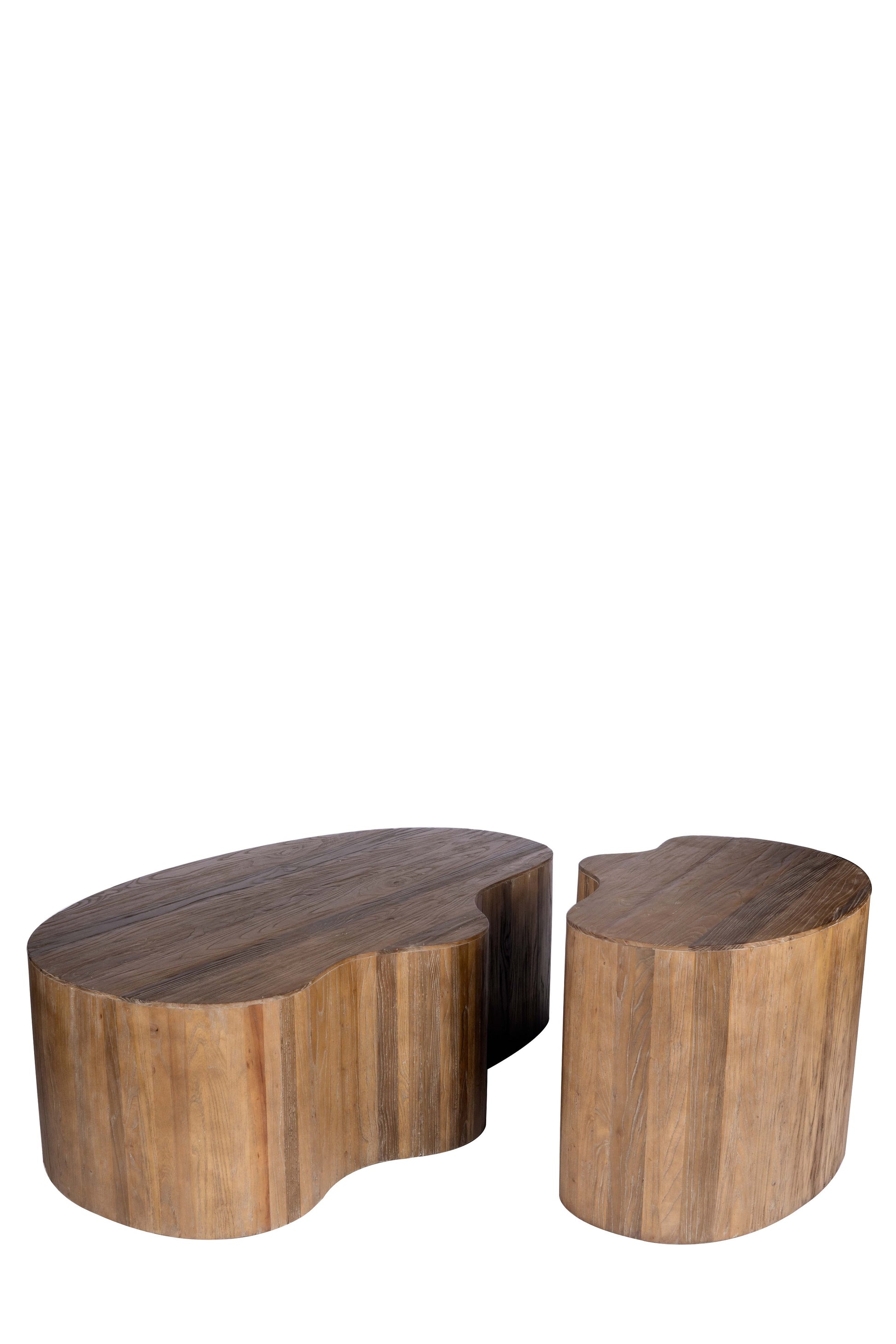 free form wood modern coffee table