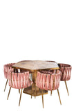 KFV02803-Sunburst Wood Dining Table for 6