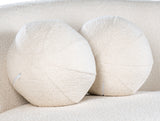 Set of 4 Ball Sphere Pillow in Boucle White