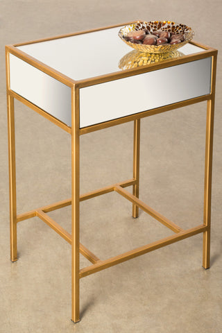 L150925-Set of 2 Monica  Mirrored Side/Bed Side Table