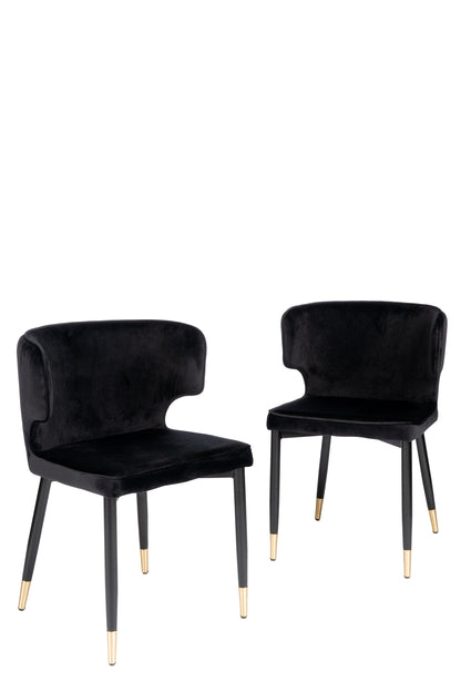 chic black dining chair