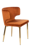 MC110-ORG-Kayla Upholstered Dining Chair in Burnt Orange