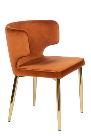 MC110-ORG-Kayla Upholstered Dining Chair in Burnt Orange