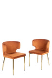 MC110-ORG-Kayla Upholstered Dining Chair in Burnt Orange