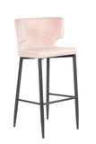 MC110B-PNK-Kayla Upholstered Bar Chair in Blush Pink