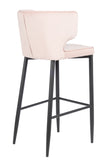 MC110B-PNK-Kayla Upholstered Bar Chair in Blush Pink